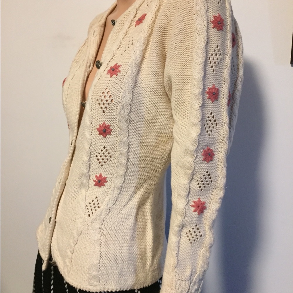 On hold for M 💎 Classy vintage 17.5”PTP Fair isle S light Aran Irish French Par… - Picture 3 of 15